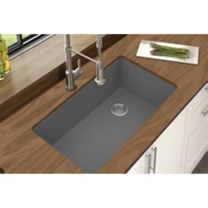 EVIER SG-70 SOUS PLAN 76,5*47,5 EN FRAGRANIT COULEURS BLAN - NOIR ET GRIS AVEC SIPHON