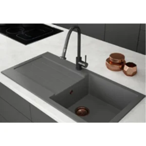 EVIER SG-86L SUR PLAN 1 BAC ET EGOUTTOIR 86*50 EN FRAGRANIT