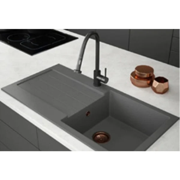 EVIER SG-86L SUR PLAN 1 BAC ET EGOUTTOIR 86*50 EN FRAGRANIT