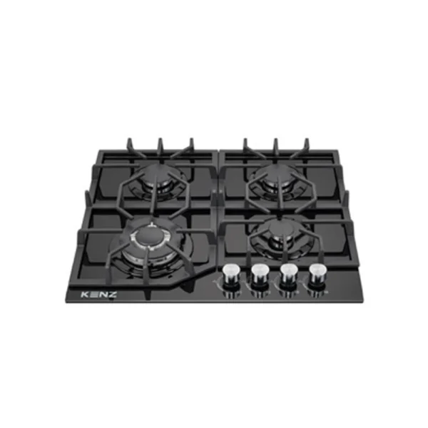 PLAQUE DE CUISSON YZ9481 4 FEUX GAZ EN VERRE NOIR